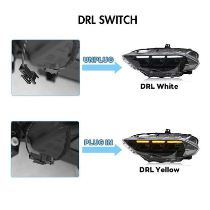 NTXGlow Carbon Fiber LED Headlights (2018-2023 Ford Mustang S650)