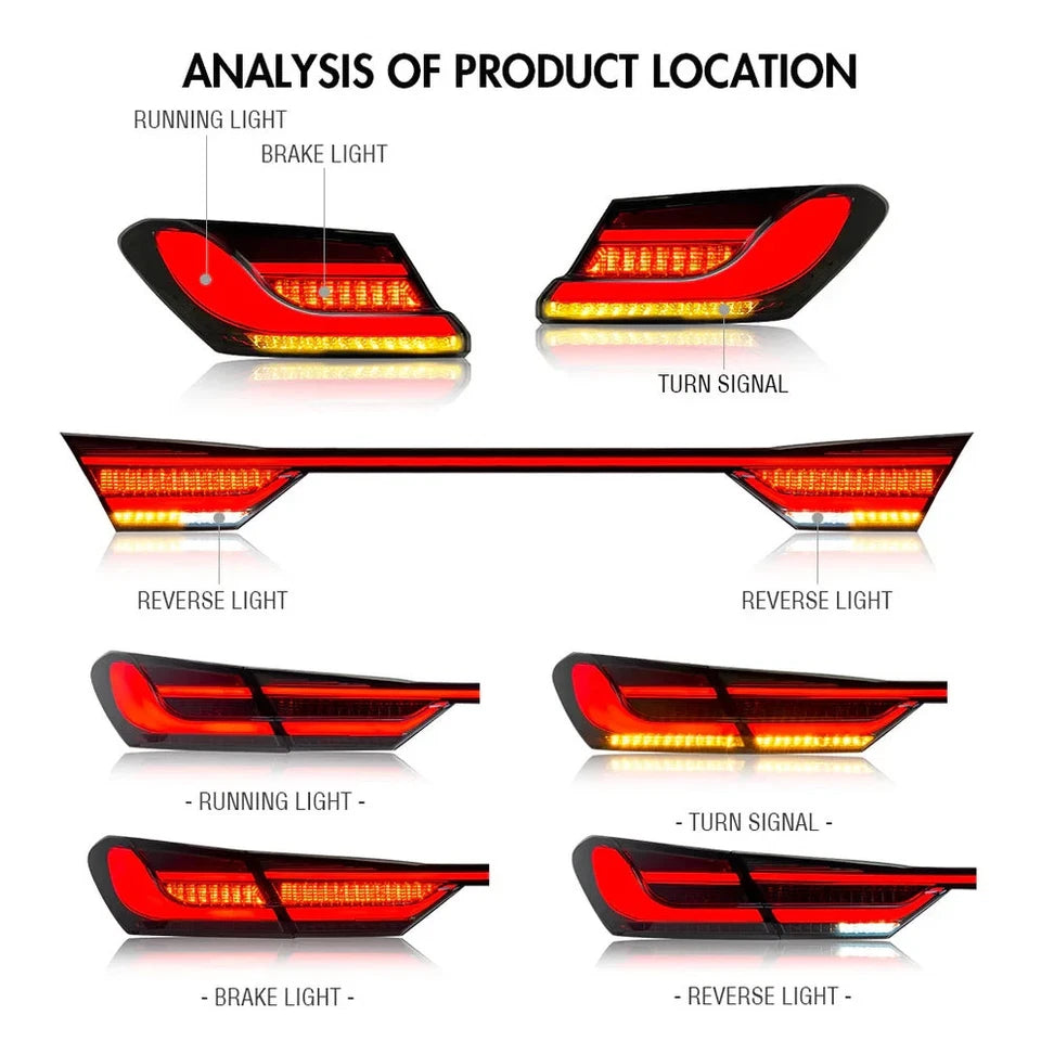 NTXGlow Modified LED Tail Lights (2018-2024 Toyota Camry 8th Gen)