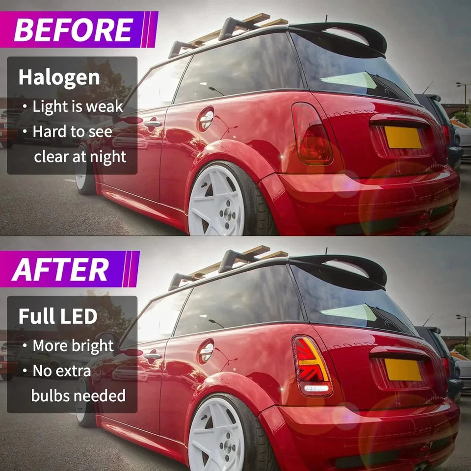 NTXGlow Red LED Tail Lights (2001-2008 BMW Mini Cooper R50, R53)