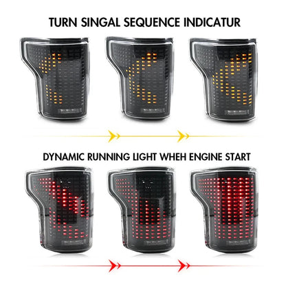 NTXGlow Smoked Digital LED Tail Lights (2015-2020 Ford F-150)