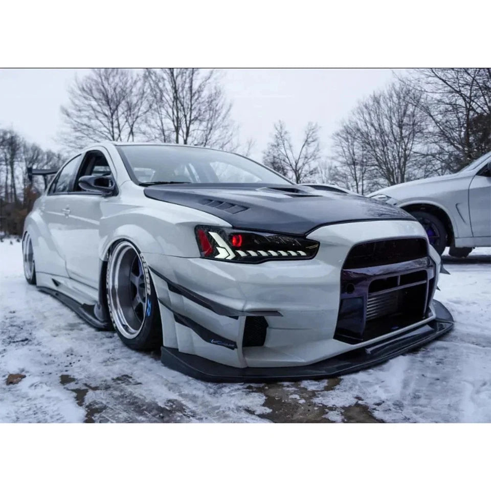 NTXGlow Start-up Animation LED Headlights (2008-UP Mitsubishi Lancer EVO EX)