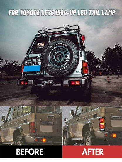 NTXGlow Red LED Tail Lights (1984-2021 Toyota Land Cruiser LC76)
