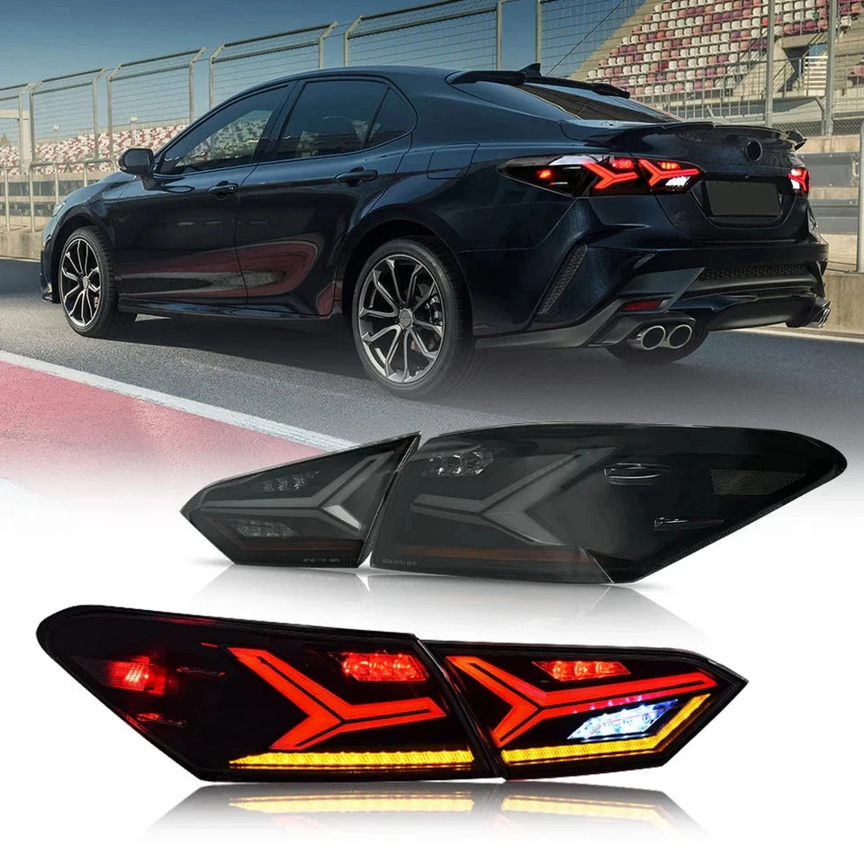 NTXGlow Smoke Tail Lights (2018-2024 Toyota Camry LE SE, XLE, XSE, TRD 8th Gen)