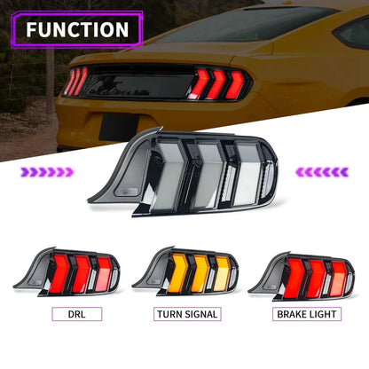 NTXGlow Smoked LED Tail Lights (2015-2023 Ford Mustang Shelby GT350, GT500)