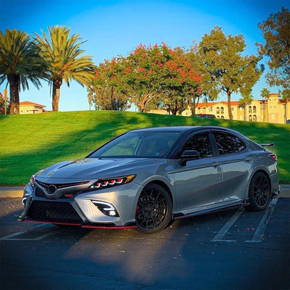 NTXGlow Red Demon Eye Headlights (2018-2024 Toyota Camry LE, SE, XLE, XSE, TRD)