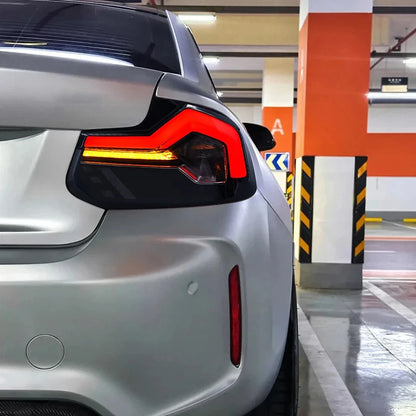 NTXGlow Smoke White LED GTS Tail Lights (2014-2021 BMW 2-Series F22, F23, F87 M2)