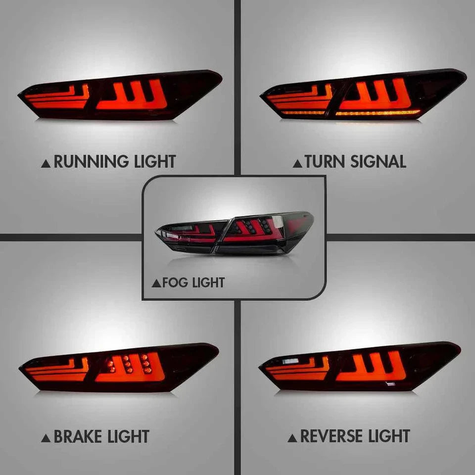 NTXGlow Clear LED Tail Lights (2018-2024 Toyota Camry)