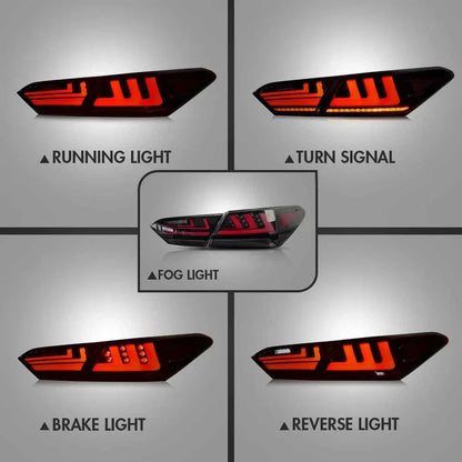 NTXGlow Clear LED Tail Lights (2018-2024 Toyota Camry)