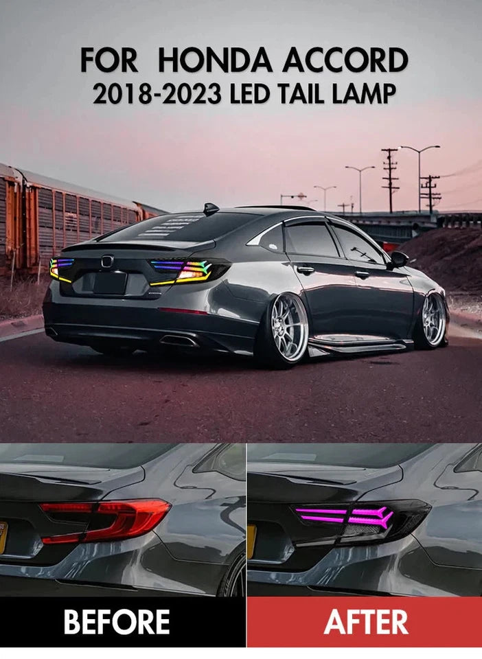 NTXGlow RGB LED Tail Lights (2018-22 Honda Accord LX, Sport, EX, EX-L, Touring)