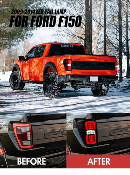 NTXGlow Black Smoked LED Tail Lights (2009-2014 Ford F-150)