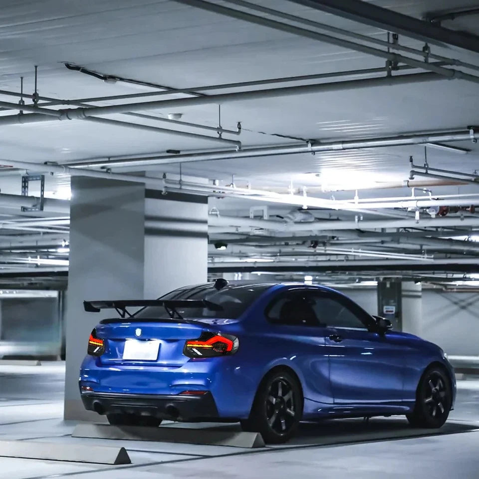 NTXGlow Smoke White LED GTS Tail Lights (2014-2021 BMW 2-Series F22, F23, F87 M2)