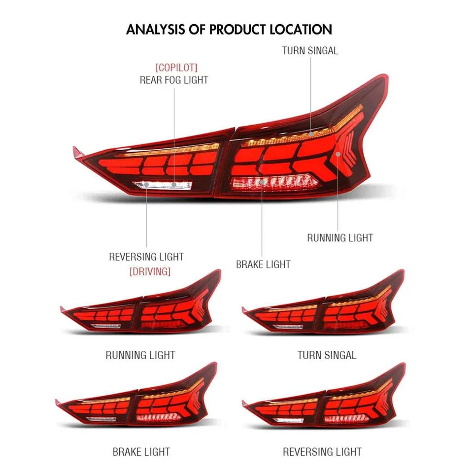 NTXGlow Start-Up Animation Red LED Tail Lights (2019-21 Nissan Altima)