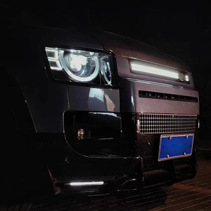 NTXGlow Front Grille Trim LED DRL Strip Light Black (2020-25 Land Rover Defender 90 110)
