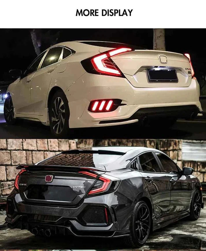 NTXGlow Smoked LED Tail Lights (2016-2021 Honda Civic 10th Gen)