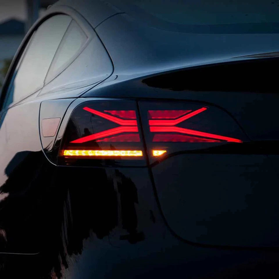 NTXGlow Smoked LED Tail Lights 2017-2022 Tesla Model 3 & Y (X-Men Series Style)