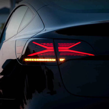 NTXGlow Smoked LED Tail Lights 2017-2022 Tesla Model 3 & Y (X-Men Series Style)