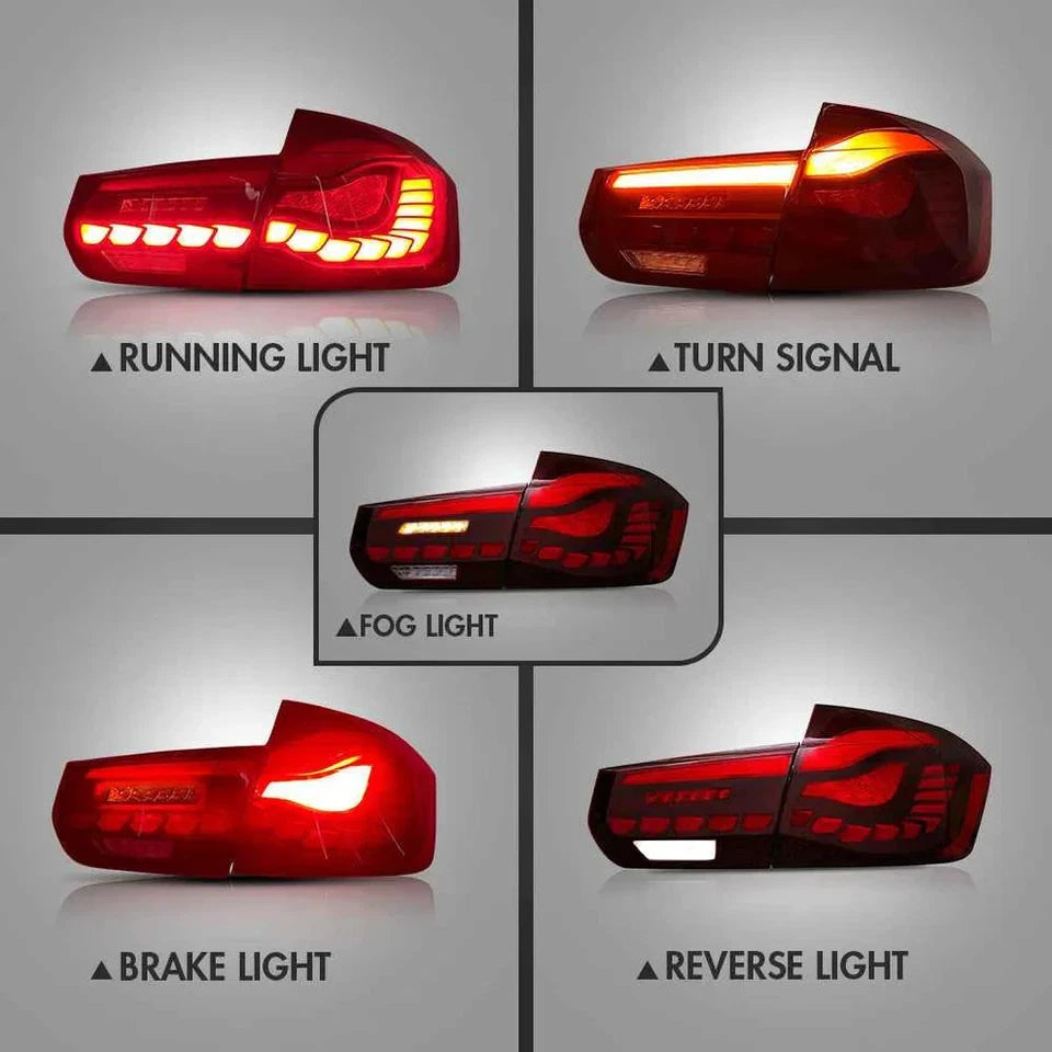 NTXGlow Red LED Tail Lights (2013-2018 BMW 3-Series F30, F35, F80)