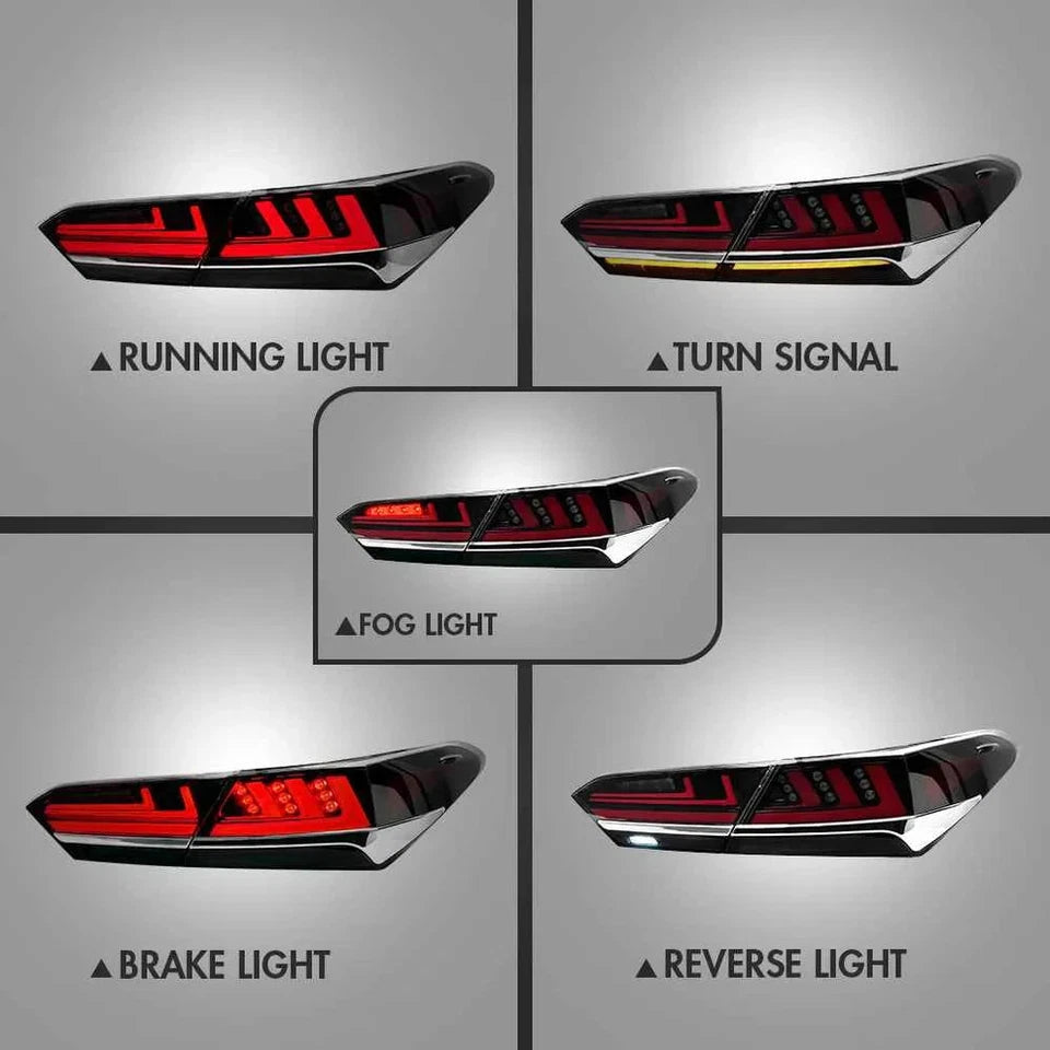 NTXGlow Clear LED Tail Lights (2018-2024 Toyota Camry)