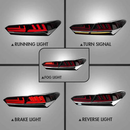 NTXGlow Clear LED Tail Lights (2018-2024 Toyota Camry)