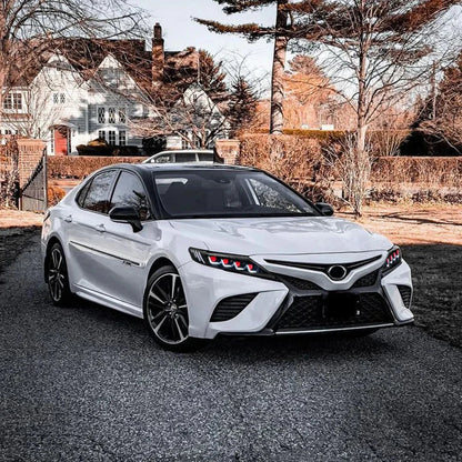 NTXGlow Red Demon Eye Headlights (2018-2024 Toyota Camry LE, SE, XLE, XSE, TRD)