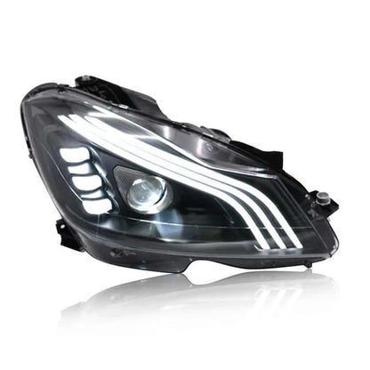 NTXGlow Clear LED Headlights (2007-2014 Mercedes-BENZ C-Class W204)