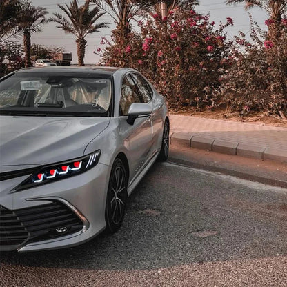 NTXGlow Red Demon Eye Headlights (2018-2024 Toyota Camry LE, SE, XLE, XSE, TRD)