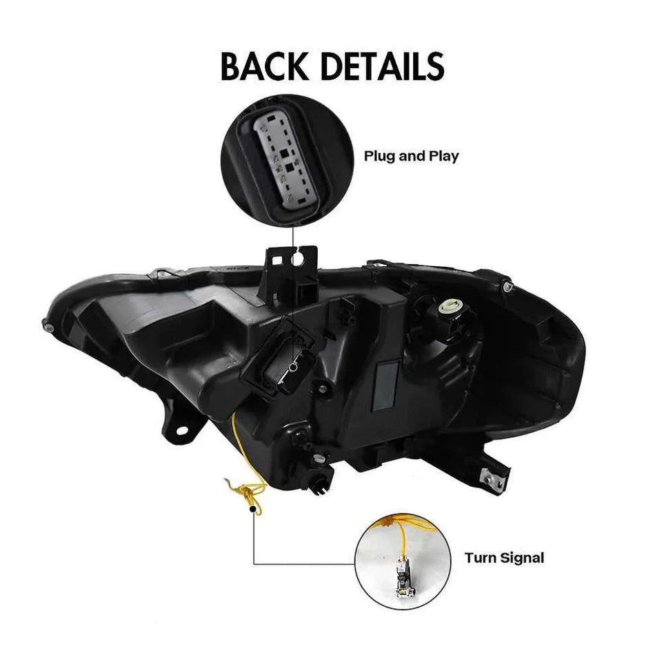 NTXGlow Carbon Fiber LED Headlights (2018-2023 Ford Mustang S650)