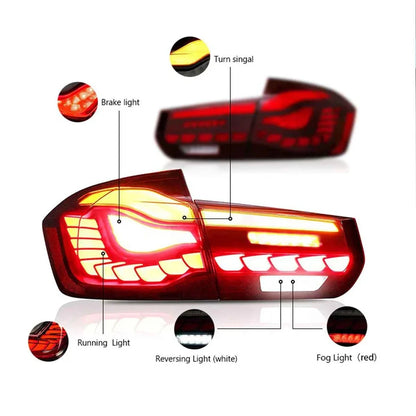 NTXGlow Smoked LED Tail Lights (2013-2018 BMW 3-Series F30, F35, F80)
