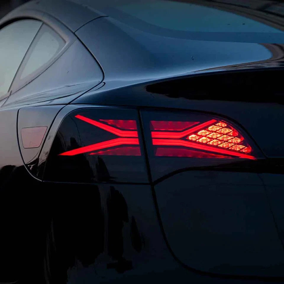 NTXGlow Smoked LED Tail Lights 2017-2022 Tesla Model 3 & Y (X-Men Series Style)
