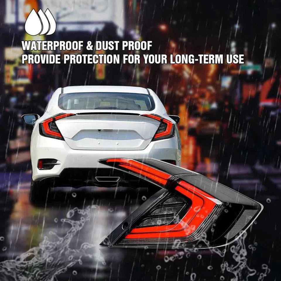 NTXGlow Smoked LED Tail Lights (2016-2021 Honda Civic 10th Gen)