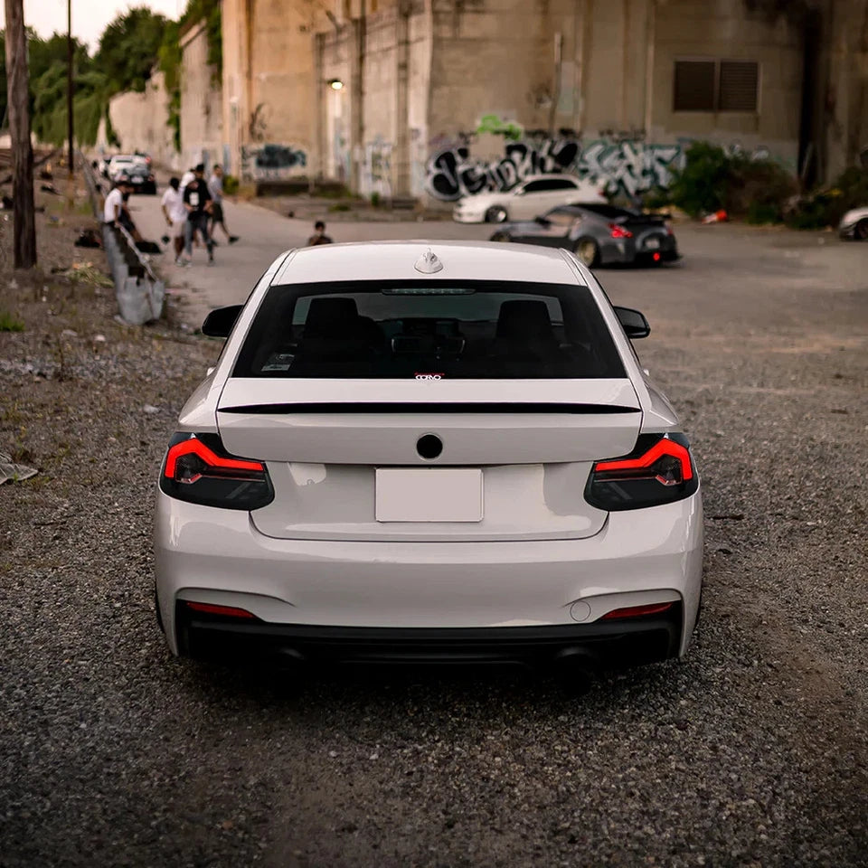 NTXGlow Smoke White LED GTS Tail Lights (2014-2021 BMW 2-Series F22, F23, F87 M2)