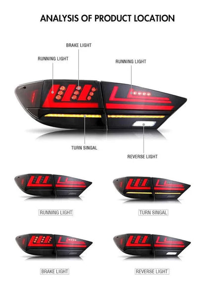 NTXGlow Smoked LED Tail Lights (2013-2018 Lexus ES350, ES300h)