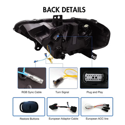 NTXGlow RGB Headlights (2018-2023 Ford Mustang S650)