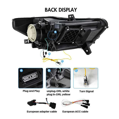 NTXGlow Carbon Fiber LED Headlights (2015-2017 Ford Mustang S550)