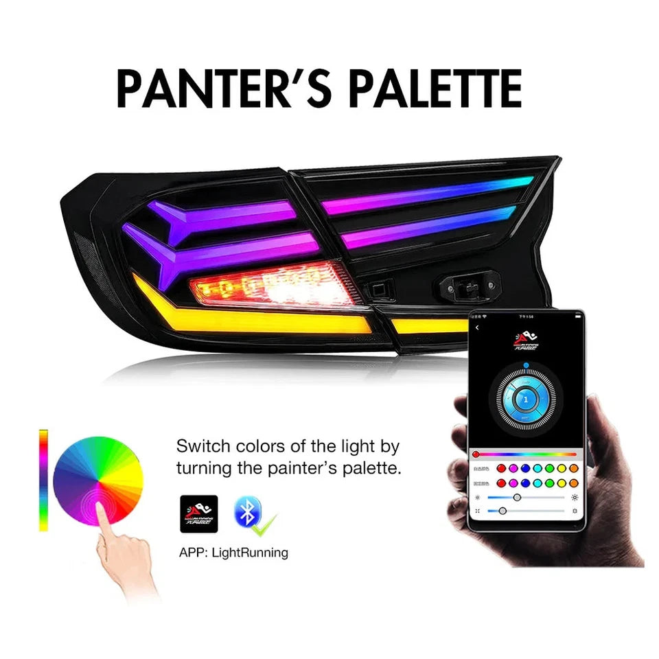 NTXGlow RGB LED Tail Lights (2018-22 Honda Accord LX, Sport, EX, EX-L, Touring)