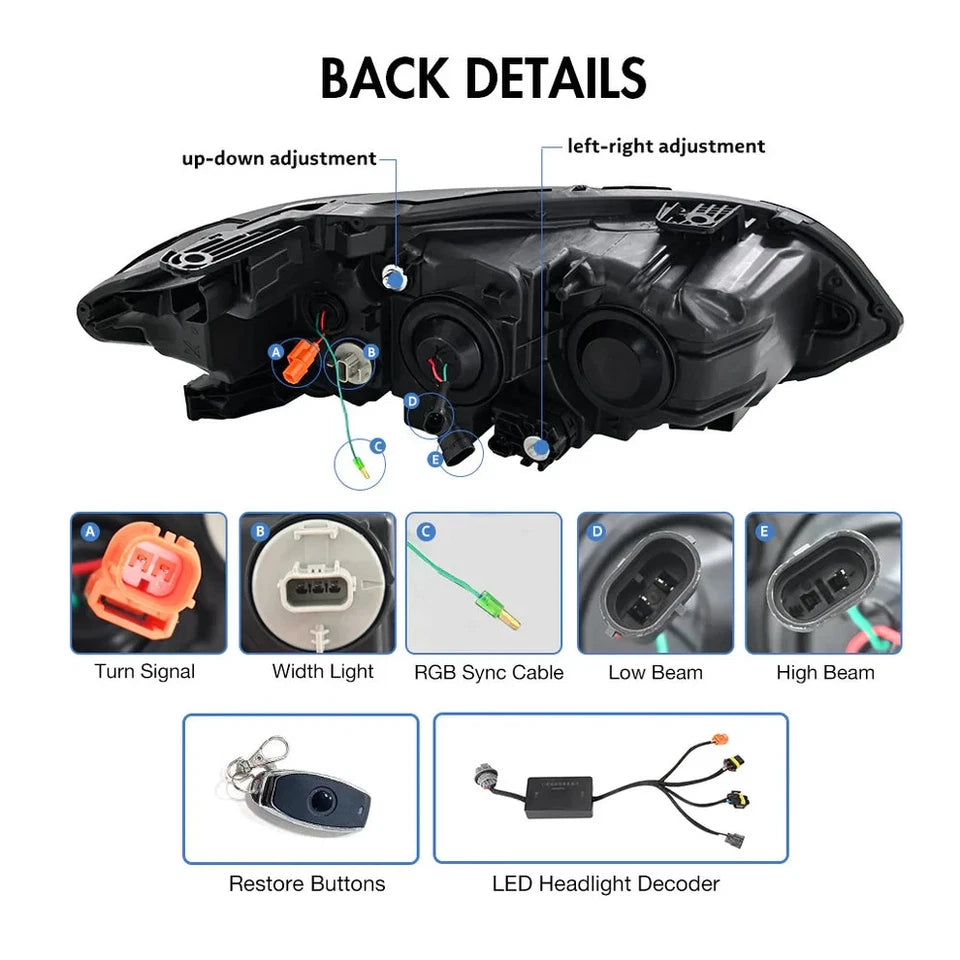 NTXGlow RGB LED Headlights (2022-2025 Honda Civic 11th Gen)