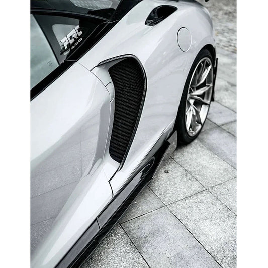 MWD Style Carbon Fiber Side Skirt Extension for McLaren GT