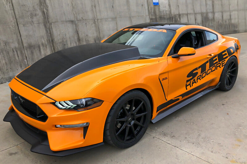 2018-2023 Ford Mustang Double Sided Type-CJ Carbon Fiber Cowl Hood