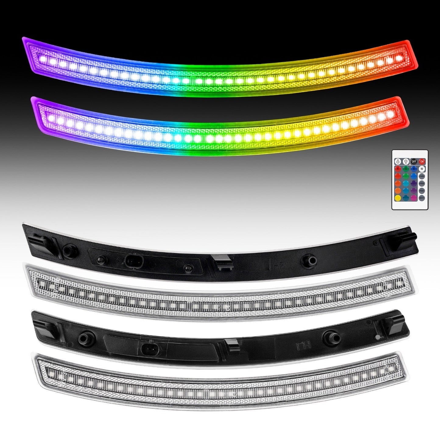 CORVETTE 14-19 FRONT/REAR RGB DYNAMIC LED SIDE MARKERS w/ REMOTE