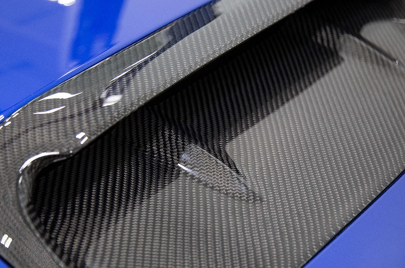 OLM A1 Aggressive Carbon Fiber Full Replacement Hood Scoop - 2015-2021 WRX / STI