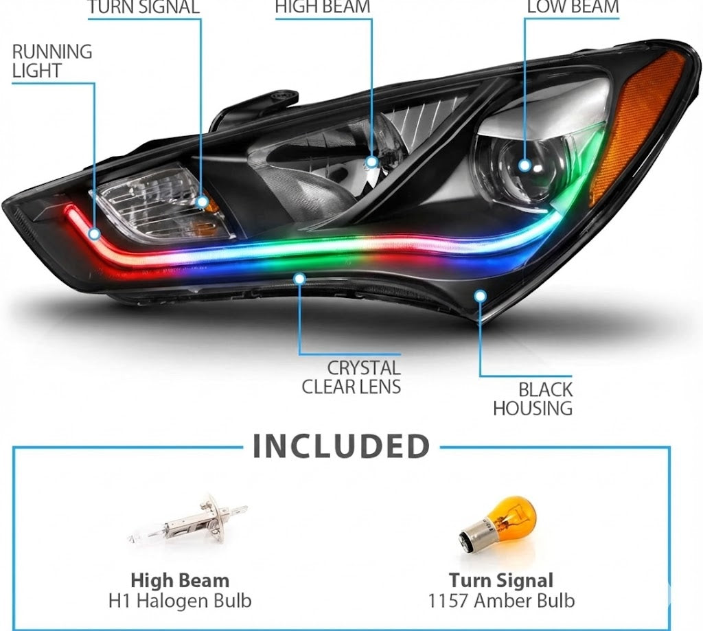 OEM Hyundai Replacement HID XENON Headlight for Hyundai Genesis Coupe BK2 2013-16 OEM Hyundai Replacement HID XENON Headlight for Hyundai Genesis Coupe BK2 2013-16