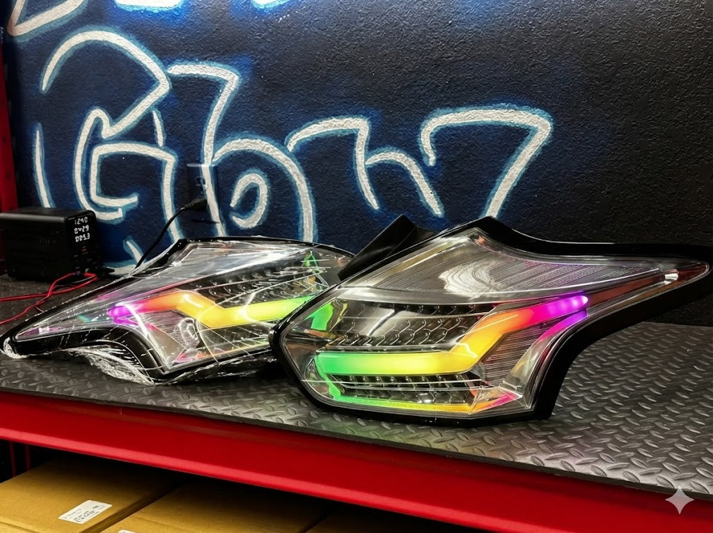NTXGlow RGB Tail Lights Chrome (2015 - 2019 Ford Focus ST/RS)