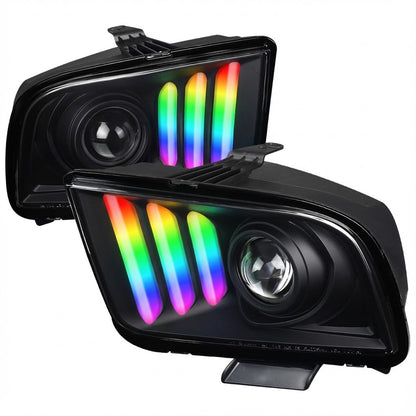 NTXGLOW RGB projector headlights (2005 - 2009 Ford Mustang)