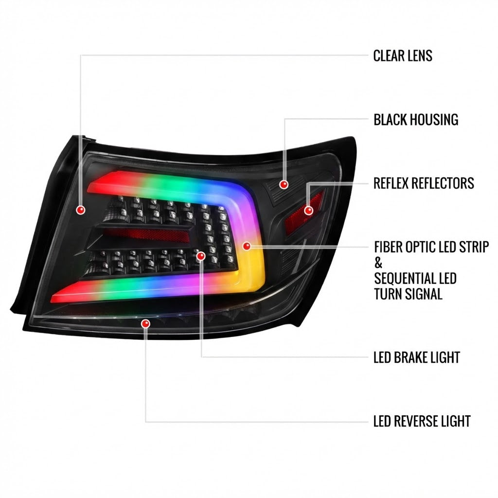 NTXGLOW RGB tail lights (2008 - 2014 Subaru Impreza WRX / STI)