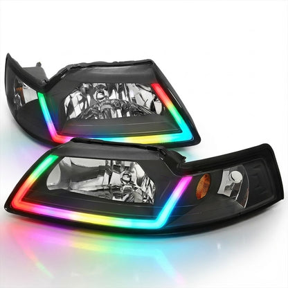NTXGLOW RGB headlights (1999 - 2004 Ford Mustang)