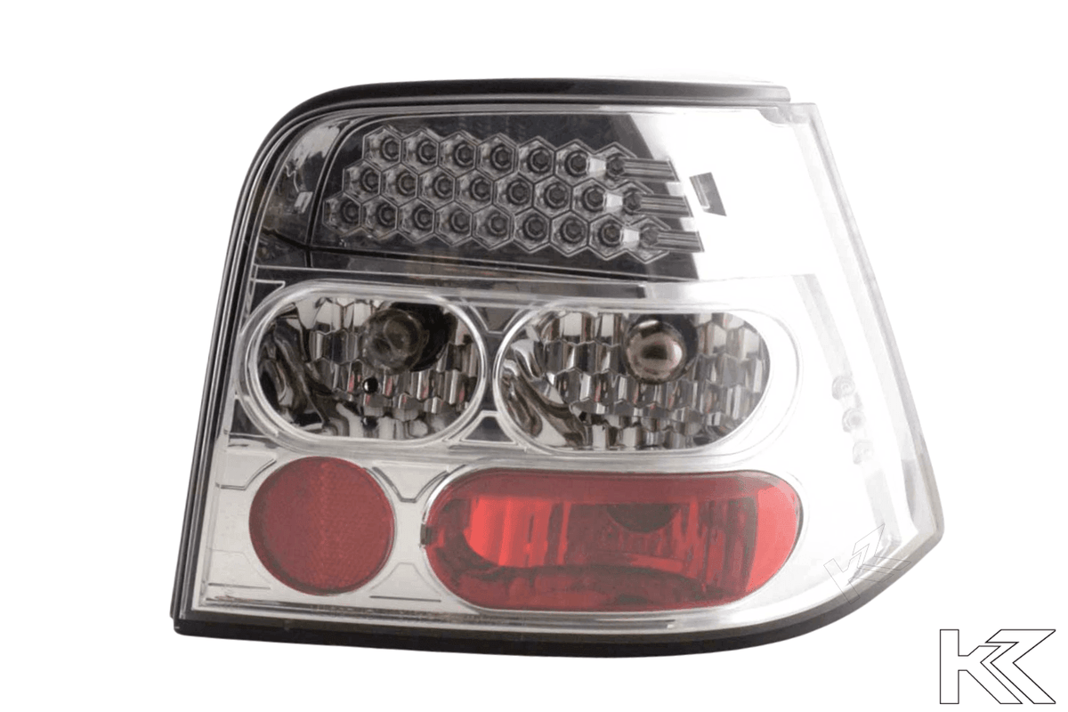 Volkswagen Golf 4 Type 1J Chrome Clear LED Taillights Set (1998 - 2002)