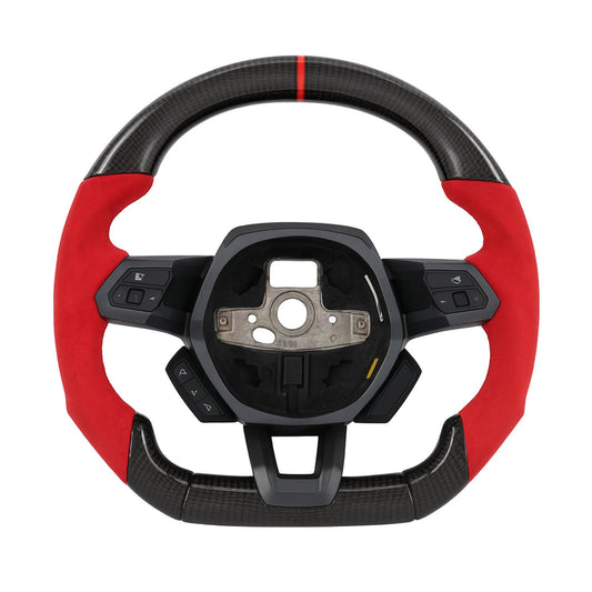 Custom Alcantara Red Steering Wheel for Lamborghini Huracan LP580 LP610 LP640 EVO STO