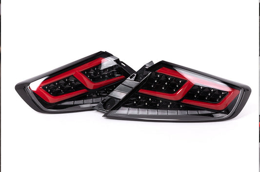 OLM Spec-AR LED Taillights (Clear Lens/Black Base/Red Bar) - 2022+ WRX