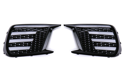 OLM Clear Tri-Bar Fog Light Bezel - 2018-2021 Subaru STI / 2018 WRX