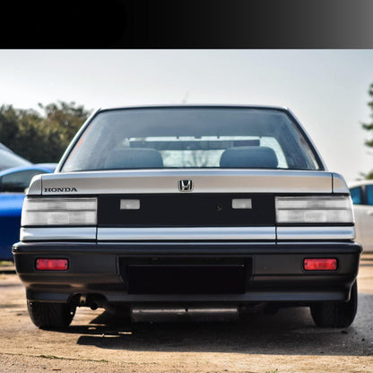 1990-1991 Honda Civic 4d Sedan Jdm Sir Style Clear Tail Light Black Center Panel Wrap Made By Unique Racing